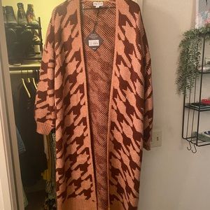 Ava and Vic Argyle cardigan size 2X